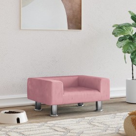 Pink velvet dog bed 50x40x26.5 cm by vidaXL, Beds for dogs - Ref: Foro24-171928, Price: 52,68 €, Discount: %