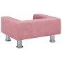 Hundebett aus rosa Samt, 50 x 40 x 26,5 cm von vidaXL, Betten für Hunde - Ref: Foro24-171928, Preis: 52,68 €, Rabatt: %