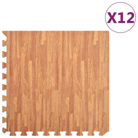 Wood grain EVA rubber mats 12 pcs 4.32㎡ by vidaXL, Gym equipment mats - Ref: Foro24-92459, Price: 71,49 €, Discount: %