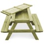 Children's picnic table and benches impregnated pine wood 90x90x58cm by vidaXL, Garden tables - Ref: Foro24-45148, Price: 76,...