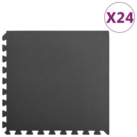 Black EVA rubber mats 24 pcs 8.64㎡ by vidaXL, Gym equipment mats - Ref: Foro24-92463, Price: 106,63 €, Discount: %