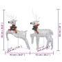 Christmas decoration of reindeer and garden sleigh silver 140 LEDs by vidaXL, Christmas lights - Ref: Foro24-3100431, Price: ...