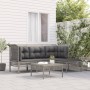 5-teiliges Gartenmöbel-Set und graue synthetische Rattankissen von vidaXL, Gartensets - Ref: Foro24-3187502, Preis: 321,01 €,...