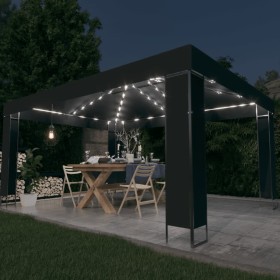 Cenador con tira de luces LED gris antracita 3x4 m de vidaXL, Carpas y cenadores - Ref: Foro24-3070300, Precio: 299,99 €, Des...