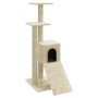 Rascador para gatos con postes de sisal color crema 92 cm de vidaXL, Mobiliario para gatos - Ref: Foro24-171512, Precio: 39,9...