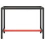 Matte black and red metal workbench structure 110x50x79cm by vidaXL, Table legs - Ref: Foro24-151450, Price: 73,24 €, Discoun...