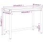 Matte black and red metal workbench structure 110x50x79cm by vidaXL, Table legs - Ref: Foro24-151450, Price: 73,24 €, Discoun...