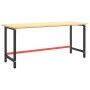 Matte black and red metal workbench structure 180x57x79cm by vidaXL, Table legs - Ref: Foro24-151457, Price: 85,40 €, Discoun...