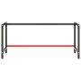 Matte black and red metal workbench structure 180x57x79cm by vidaXL, Table legs - Ref: Foro24-151457, Price: 85,40 €, Discoun...