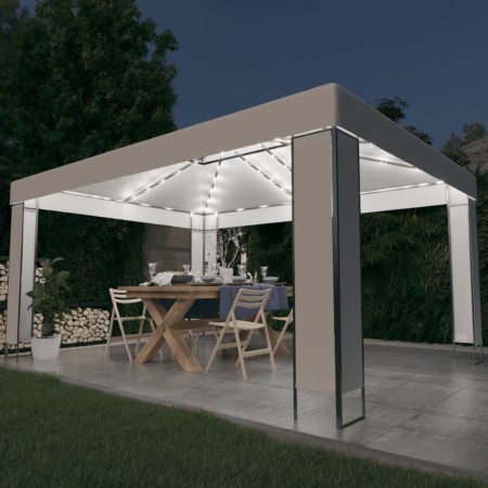 Cenador con tira de luces LED blanco 3x4 m de vidaXL, Carpas y cenadores - Ref: Foro24-3070301, Precio: 321,07 €, Descuento: %