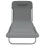 Tumbonas plegables 2 uds acero y textilene gris de vidaXL, Tumbonas - Ref: Foro24-360183, Precio: 80,99 €, Descuento: %