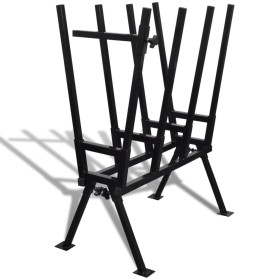 Black powder-coated sawhorse for carpentry. by vidaXL, Sawing trestles - Ref: Foro24-141334, Price: 67,99 €, Discount: %