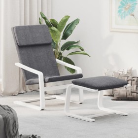 Sillón de relax con taburete tela gris oscuro de vidaXL, Sillones - Ref: Foro24-3154414, Precio: 140,31 €, Descuento: %