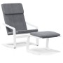 Sillón de relax con taburete tela gris oscuro de vidaXL, Sillones - Ref: Foro24-3154414, Precio: 124,99 €, Descuento: %