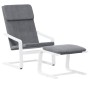 Sillón de relax con taburete tela gris oscuro de vidaXL, Sillones - Ref: Foro24-3154414, Precio: 124,99 €, Descuento: %