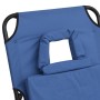 Tumbona plegable tela Oxford acero recubrimiento en polvo azul de vidaXL, Tumbonas - Ref: Foro24-360175, Precio: 45,56 €, Des...