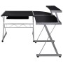 Corner desk made of black plywood 132x112x99cm by vidaXL, Desks - Ref: Foro24-20585, Price: 88,94 €, Discount: %