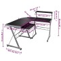 Corner desk made of black plywood 132x112x99cm by vidaXL, Desks - Ref: Foro24-20585, Price: 88,94 €, Discount: %