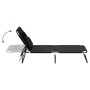 Folding steel sun lounger with powder coating and black Oxford fabric by vidaXL, Loungers - Ref: Foro24-360176, Price: 55,96 ...