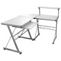 Corner desk made of white plywood 132x112x99 cm by vidaXL, Desks - Ref: Foro24-20587, Price: 100,10 €, Discount: %