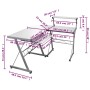 Corner desk made of white plywood 132x112x99 cm by vidaXL, Desks - Ref: Foro24-20587, Price: 100,10 €, Discount: %