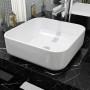 Lavabo cuadrado de cerámica blanco 39x39x13,5 cm de vidaXL, Lavabos - Ref: Foro24-142338, Precio: 63,84 €, Descuento: %