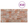 3D Wall Panels Brick Design 10 pcs EPS Red by vidaXL, Wall covering - Ref: Foro24-149581, Price: 180,99 €, Discount: %