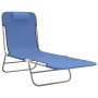 Folding sun loungers 2 pcs steel and blue textilene by vidaXL, Loungers - Ref: Foro24-360180, Price: 77,79 €, Discount: %