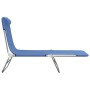 Folding sun loungers 2 pcs steel and blue textilene by vidaXL, Loungers - Ref: Foro24-360180, Price: 77,79 €, Discount: %