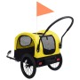 Bicycle Trailer Pet Stroller 2 in 1 Yellow Black by vidaXL, pet strollers - Ref: Foro24-92439, Price: 106,37 €, Discount: %