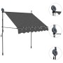 Manual retractable awning with anthracite gray LED 100 cm by vidaXL, Awnings - Ref: Foro24-145862, Price: 87,79 €, Discount: %