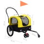 Bicycle Trailer Pet Stroller 2 in 1 Yellow Black by vidaXL, pet strollers - Ref: Foro24-92439, Price: 106,37 €, Discount: %