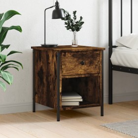 Smoked oak engineered wood bedside table 40x42x50 cm by vidaXL, Nightstands - Ref: Foro24-825937, Price: 40,51 €, Discount: %