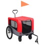 Pet Fahrradanhänger Kinderwagen 2 in 1 Rot Grau von vidaXL, Kinderwagen für Haustiere - Ref: Foro24-92440, Preis: 126,41 €, R...