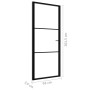 Interior door ESG glass and black aluminum 93x201.5 cm by vidaXL, Doors for the home - Ref: Foro24-151200, Price: 196,27 €, D...