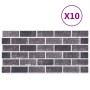 3D Wall Panels Brick Design 10 pcs EPS Black and Gray by vidaXL, Wall covering - Ref: Foro24-149582, Price: 170,01 €, Discoun...