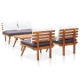 Set de muebles de jardín 4 piezas con cojines madera de acacia de vidaXL, Conjuntos de jardín - Ref: Foro24-46676, Precio: 31...