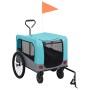 Haustier Fahrradanhänger 2 in 1 Kinderwagen blaugrau von vidaXL, Kinderwagen für Haustiere - Ref: Foro24-92441, Preis: 141,34...