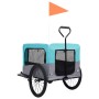 Haustier Fahrradanhänger 2 in 1 Kinderwagen blaugrau von vidaXL, Kinderwagen für Haustiere - Ref: Foro24-92441, Preis: 141,99...