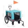 Haustier Fahrradanhänger 2 in 1 Kinderwagen blaugrau von vidaXL, Kinderwagen für Haustiere - Ref: Foro24-92441, Preis: 141,99...