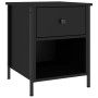 Black engineered wood nightstand 40x42x50 cm by vidaXL, Nightstands - Ref: Foro24-825933, Price: 49,99 €, Discount: %