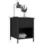 Black engineered wood nightstand 40x42x50 cm by vidaXL, Nightstands - Ref: Foro24-825933, Price: 49,99 €, Discount: %