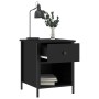 Black engineered wood nightstand 40x42x50 cm by vidaXL, Nightstands - Ref: Foro24-825933, Price: 49,99 €, Discount: %