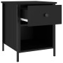 Black engineered wood nightstand 40x42x50 cm by vidaXL, Nightstands - Ref: Foro24-825933, Price: 49,99 €, Discount: %