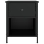 Black engineered wood nightstand 40x42x50 cm by vidaXL, Nightstands - Ref: Foro24-825933, Price: 49,99 €, Discount: %