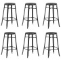 Kitchen stools 6 units black steel by vidaXL, Kitchen stools - Ref: Foro24-3054559, Price: 436,93 €, Discount: %