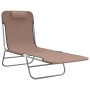 Folding sun loungers 2 pcs steel and brown textilene by vidaXL, Loungers - Ref: Foro24-360184, Price: 63,11 €, Discount: %