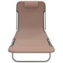 Folding sun loungers 2 pcs steel and brown textilene by vidaXL, Loungers - Ref: Foro24-360184, Price: 63,11 €, Discount: %