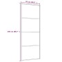 ESG glass and black aluminum sliding door 76x205 cm by vidaXL, Doors for the home - Ref: Foro24-151655, Price: 163,17 €, Disc...