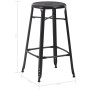 Kitchen stools 6 units black steel by vidaXL, Kitchen stools - Ref: Foro24-3054559, Price: 436,93 €, Discount: %